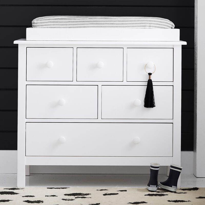 Pottery Barn Kids Kendall Nursery Dresser Simply White image number 3